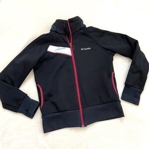 Columbia Interchange Soft Shell Jacket Black Red Size Small